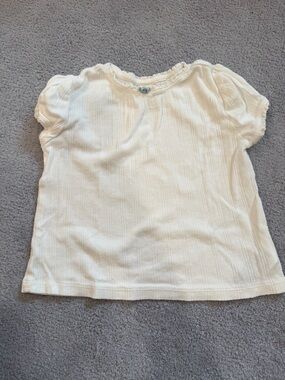 GAP DOEN kids Cream Short-Sleeve pointelle tee